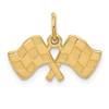 14k Racing Flags Charm