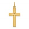 14k Diamond-cut Cross Pendant