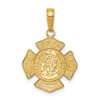 14k Polished Small Solid St. Florian F.D. Badge Pendant