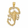 14k Large Solid Polished Open-Backed Scorpion Pendant