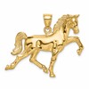 14k Hollow Polished 3-D Tennessee Walking Horse Charm