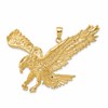14k Solid Polished Eagle Landing Pendant