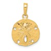 14k Polished Sand Dollar Pendant
