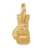 14K Hollow Polished 3-D Large Boxing Glove Pendant