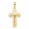 14k Polished Cut-out Crucifix Pendant