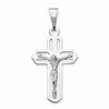 14k White Gold Cut-out Crucifix Pendant
