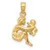 14k Mother Holding Child Pendant