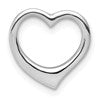 14K White Gold Polished Floating Heart Chain Slide