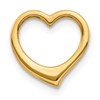 14K Polished Floating Heart Chain Slide