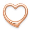 14K Rose Polished Floating Heart Chain Slide