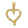 14K Polished Open Heart Pendant
