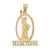 14k Cut-out NEW YORK with Statue of Liberty Charm