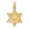 14k DEPUTY SHERIFF Badge with Bear Pendant