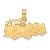 14k Fire Truck Charm