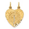14k 2-Piece Break-apart Diamond-cut FROM MY HEART DIRECT TO YOURS Charm