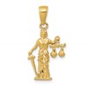 14k 3-D Lady of Justice with Moveable Scales Pendant