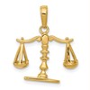 14k 3-D Moveable Scales of Justice Pendant