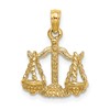 14k 3-D Libra Zodiac Charm