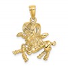 14k Large Aries Zodiac Charm