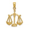 14k Large Libra Zodiac Charm