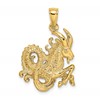 14k Large Capricorn Zodiac Charm