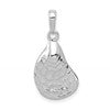14K White Gold Oyster Shell Pendant
