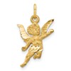 14k Satin Diamond-cut Angel Charm