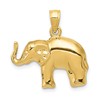 14k Polished Elephant Pendant