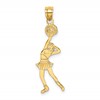 14k Cheerleader with Hand on Head Charm