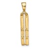 14k 3-D Snow Skis Pendant