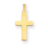 14K Polished Cross Charm