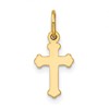 14k Mini Polished Cross Charm
