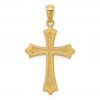 14k Fleur de Lis Cross Pendant