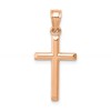 14k Rose Gold Polished Hollow Cross Pendant