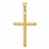 14k 3-D Hollow Cross Pendant
