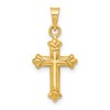 14k Fleur de Lis Hollow Cross Charm