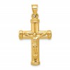 14K Hollow Crucifix Reversible to Cross Pendant