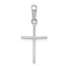 14k White Gold Polished Cross Pendant
