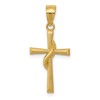 14k Polished Cross with Drape Pendant