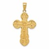 14k Satin Crucifix Pendant