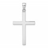14K White Gold Solid Reversible Latin Cross Pendant