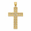 14K and White Rhodium Large Latin Cross Pendant