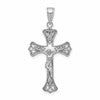 14K White Gold Crucifix Pendant