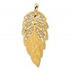 14k Diamond-Cut Leaf Chain Slide