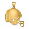 14k Brushed Football Helmet Pendant