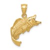 14K Jumping Fish Pendant