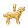 14K Satin Diamond-cut Labrador Retriever Dog Pendant