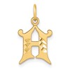 14K Diamond-cut Letter H Initial Charm