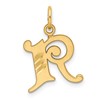 14K Diamond-cut Letter R Initial Charm