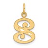 14K Diamond-cut Letter S Initial Charm